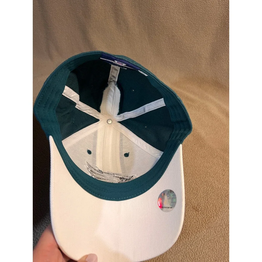 Reebok Philadelphia Eagles NFL Hat Green White NFC East Baseball Cap Mens